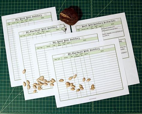 Seed Inventory Printable